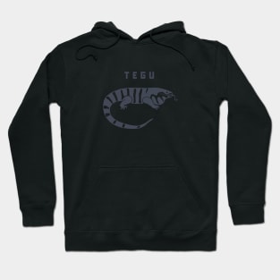 Giant Tegu. A cute lizard for reptile lovers and owners in dark ink Hoodie